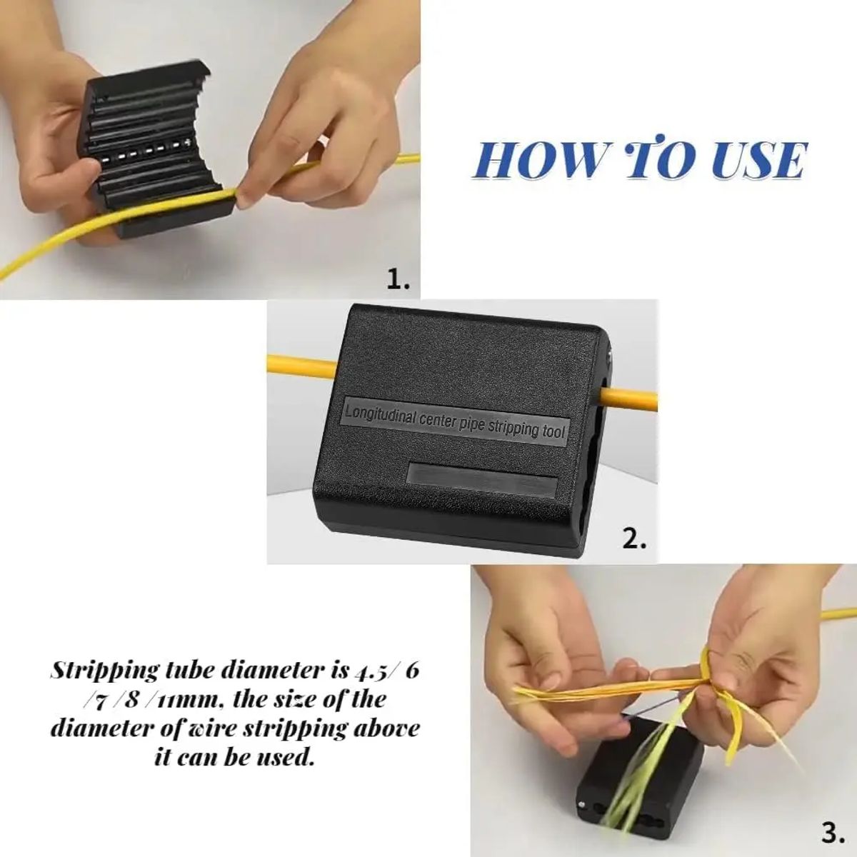 OEM - Pelador Cortadora de Chaqueta Cable Fibra Óptica 4.5 a 11mm