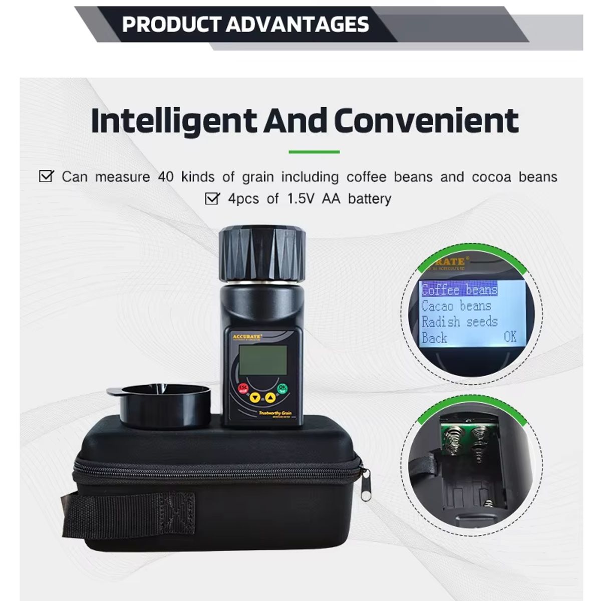 OEM - Medidor de Humedad de Granos Semillas SK111B-2 Pro 43 Tipos