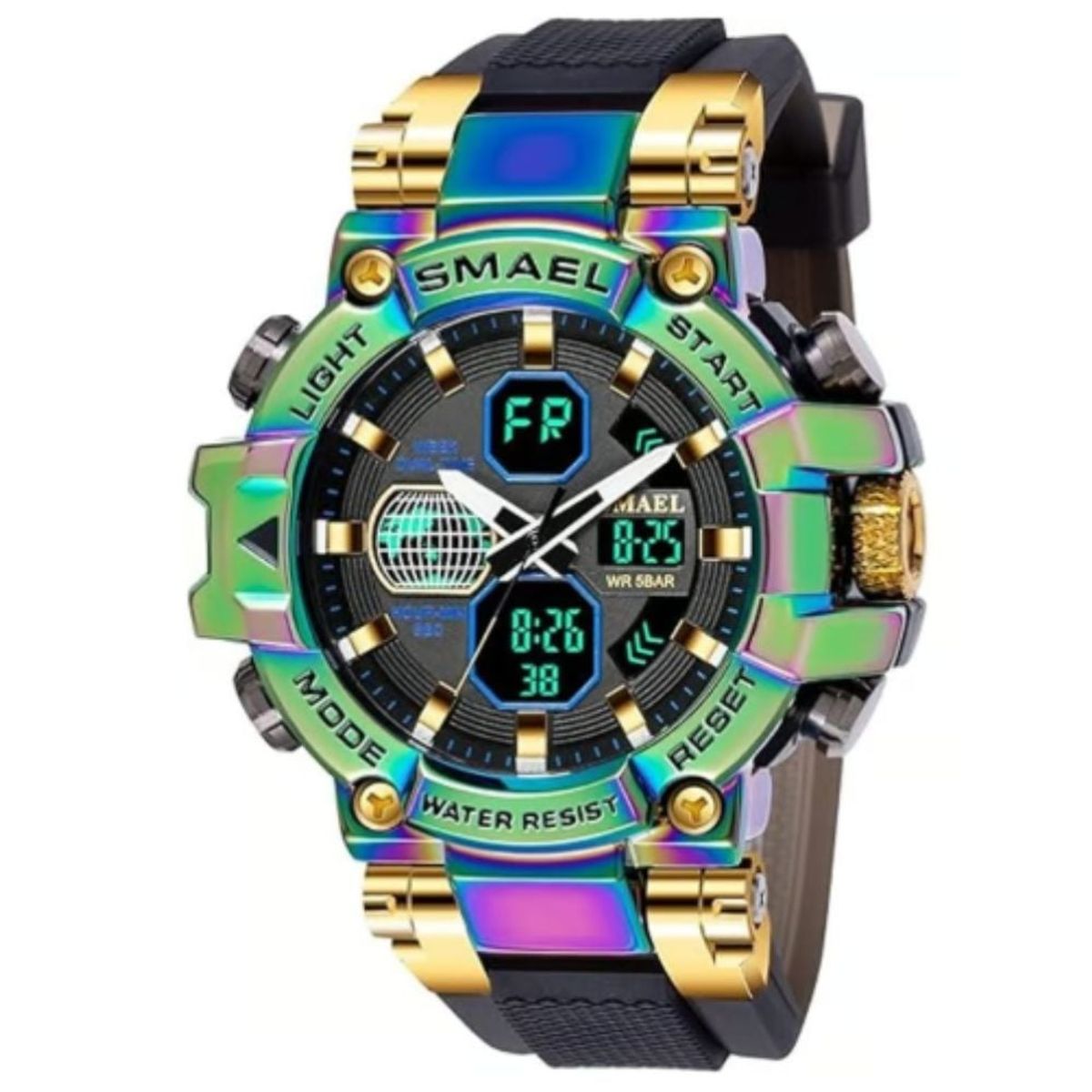 SMAEL - Reloj  Deportivo y casual digital LED SMAEL 8027 doble hora-