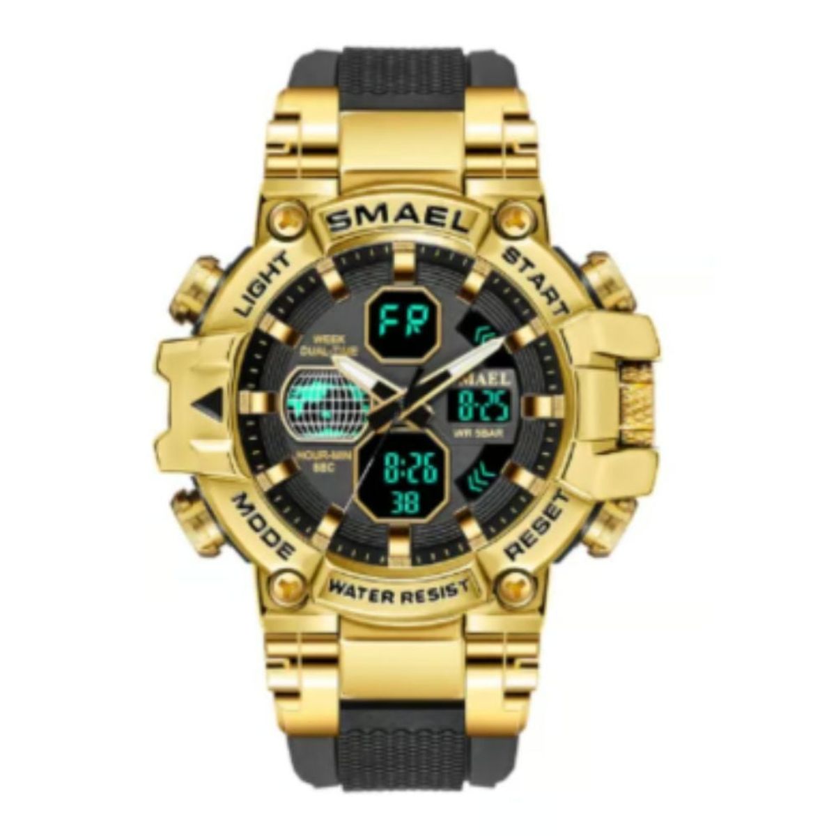 SMAEL - Reloj  Deportivo y casual digital LED SMAEL 8027 doble hora-