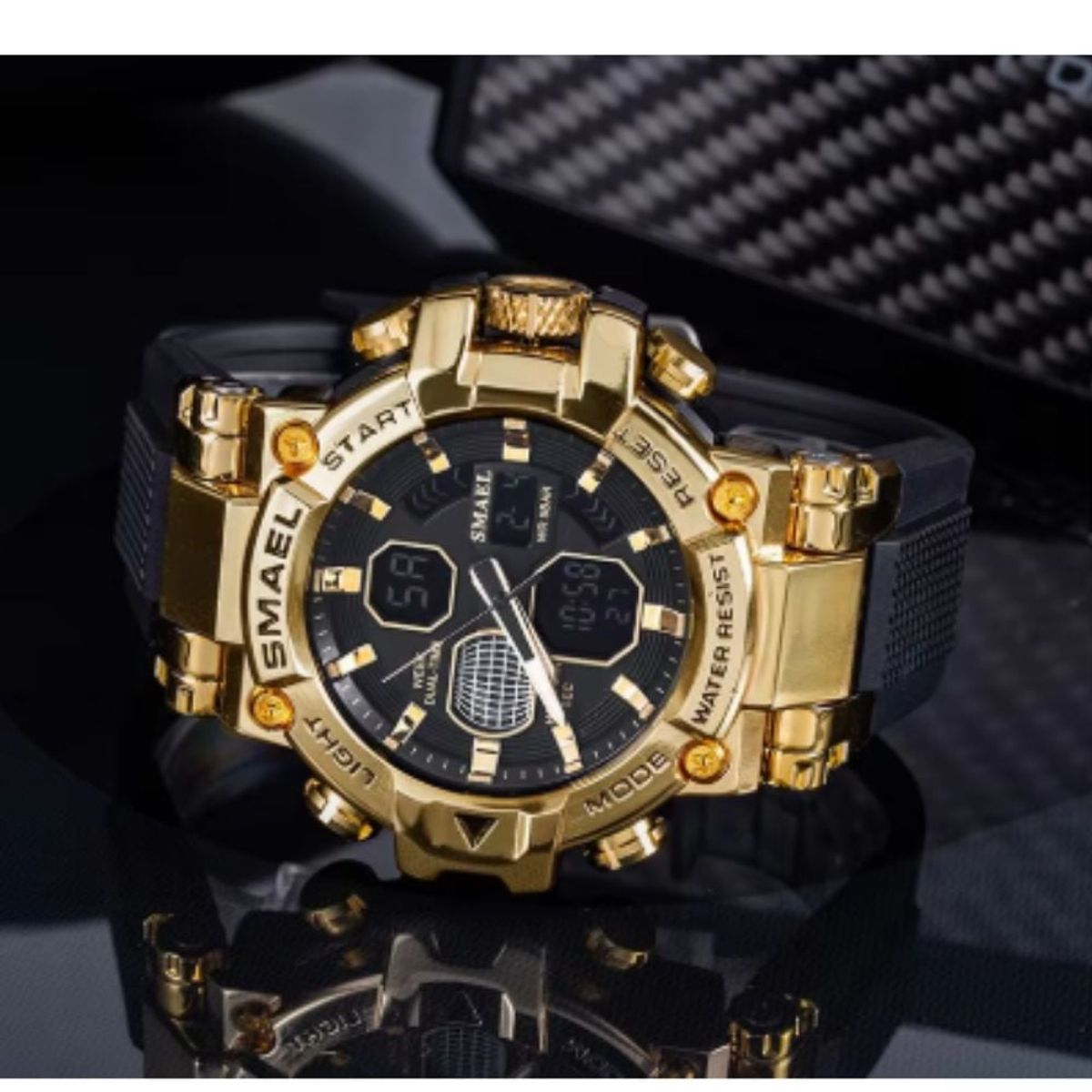 SMAEL - Reloj  Deportivo y casual digital LED SMAEL 8027 doble hora-