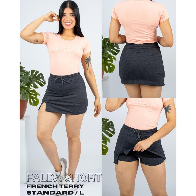 GENERICO - FALDAS SHORT FRENCH TERRY DAMA ROQUE