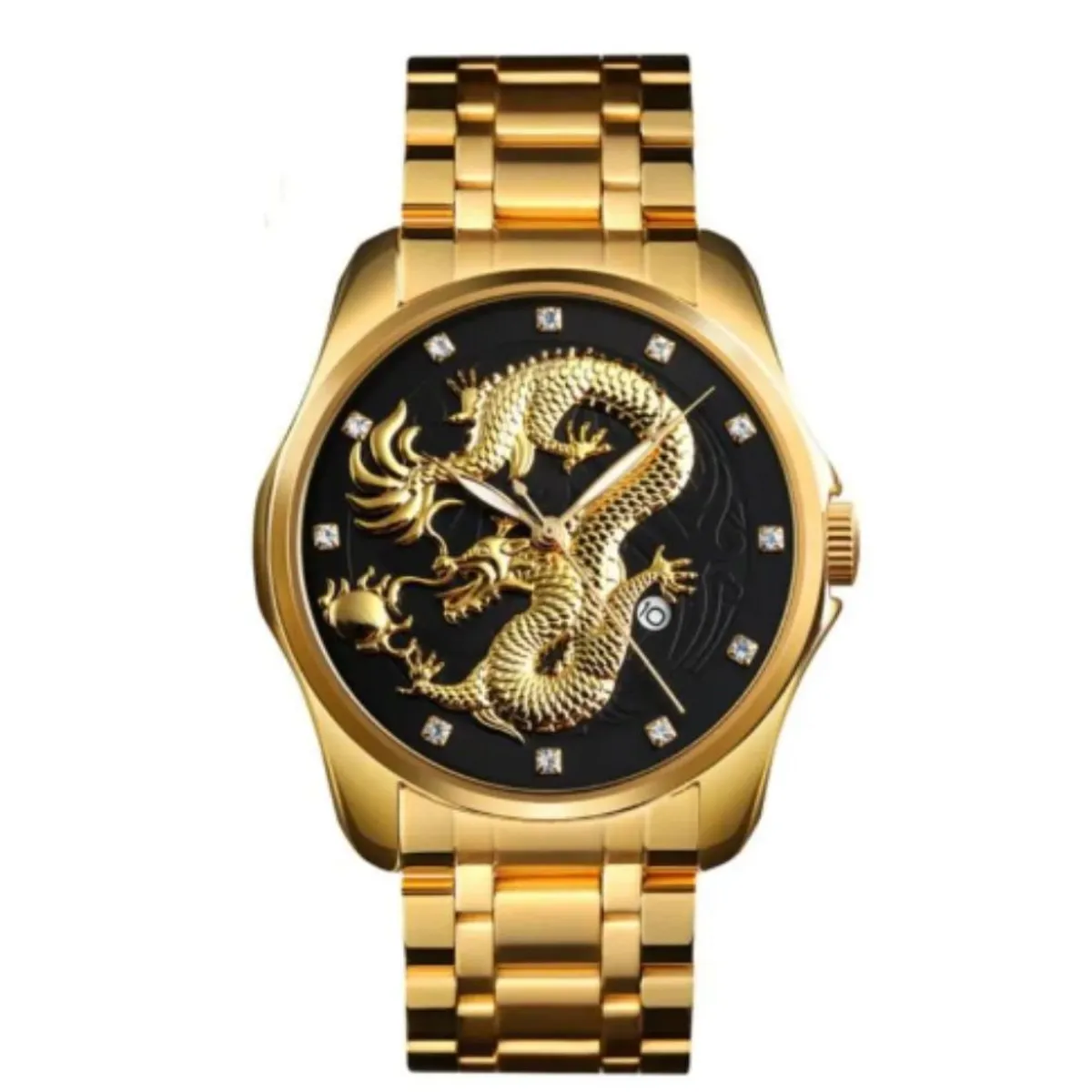 SKMEI - Reloj Dorado Dragon Acuatico modelo 9193 Skmei .