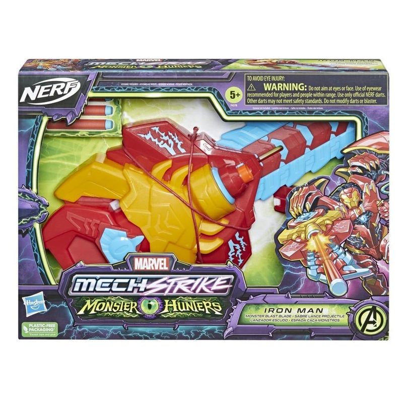 HASBRO - Avengers Nerf Iron Man Lanzador Anti Monstruo