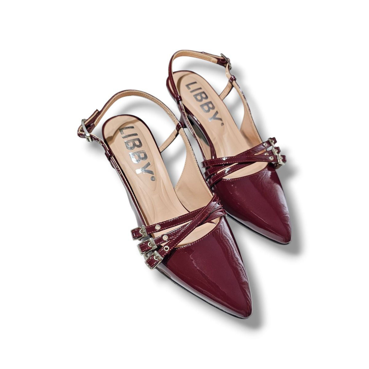 LB LIBBY CALZADOS Y ACCESORIOS - ZAPATOS SLINGBACK MODELO PARIS COLOR VINO