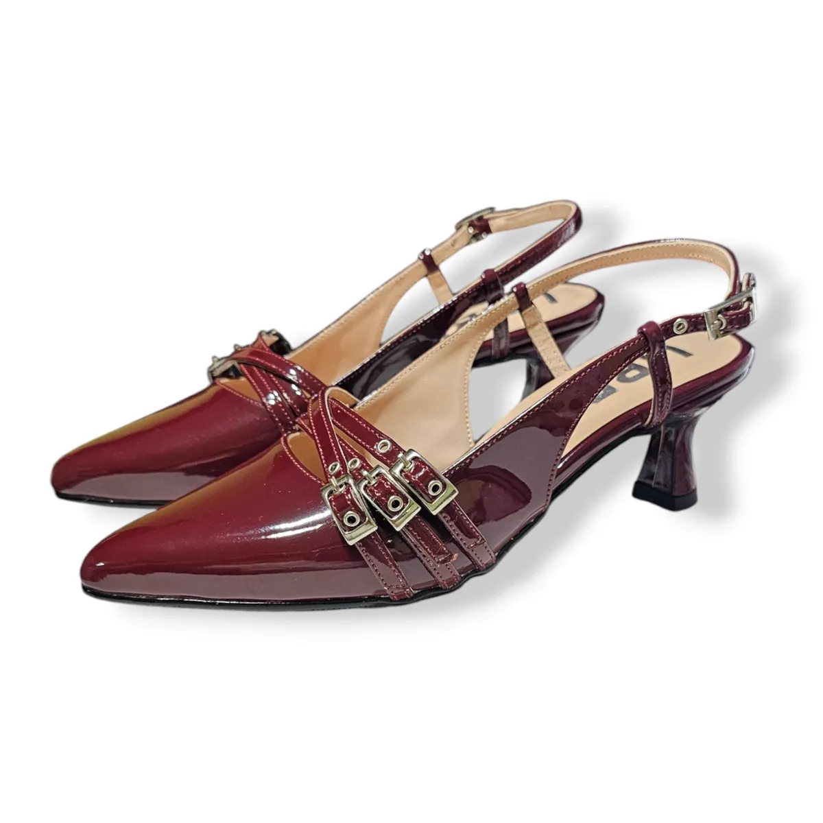 LB LIBBY CALZADOS Y ACCESORIOS - ZAPATOS SLINGBACK MODELO PARIS COLOR VINO