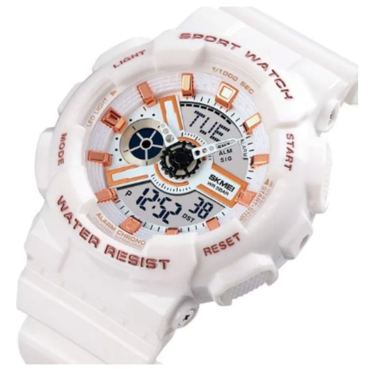 SKMEI - Reloj Skmei 1688 BLANCO Correa Silicona.Deportivo.