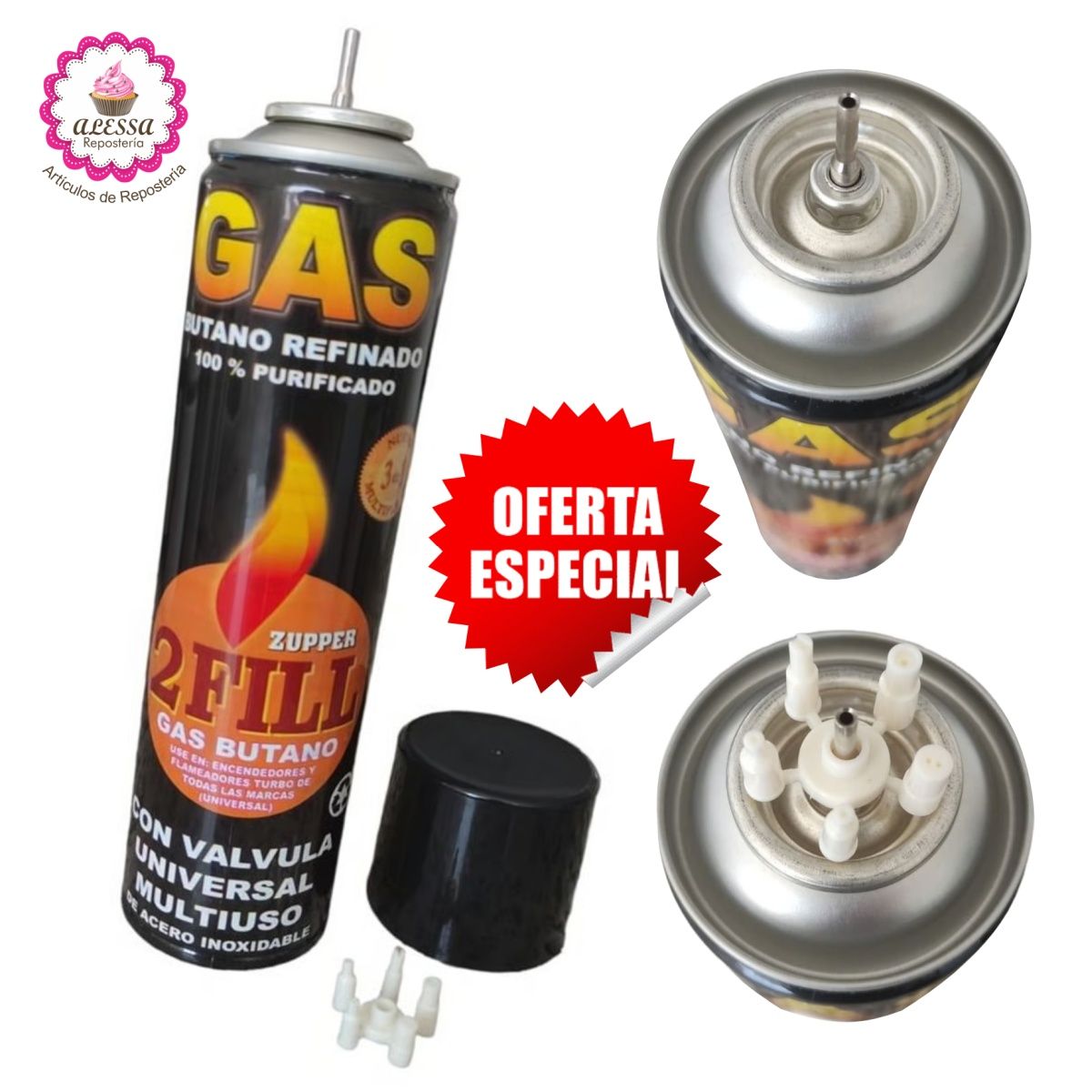 GENERICO - Gas Butano Ultra Refinado 100% Purificado para Recarga