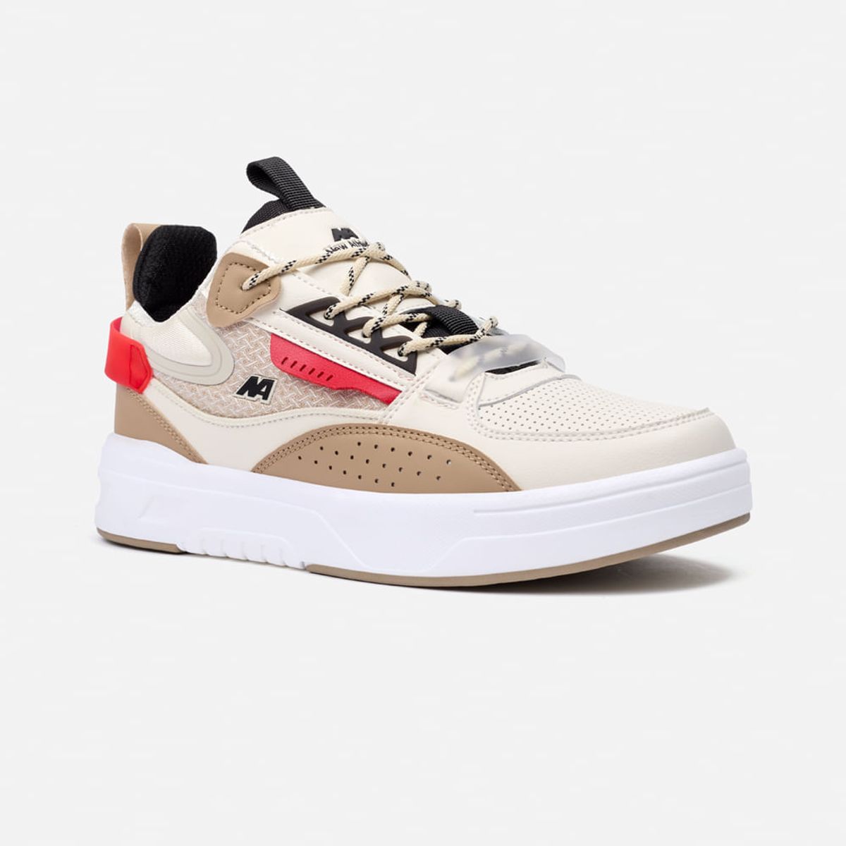 NEW ATHLETIC - Zapatillas New Athletic Skateboarding Flip74 Crema Con Marrón Hombre