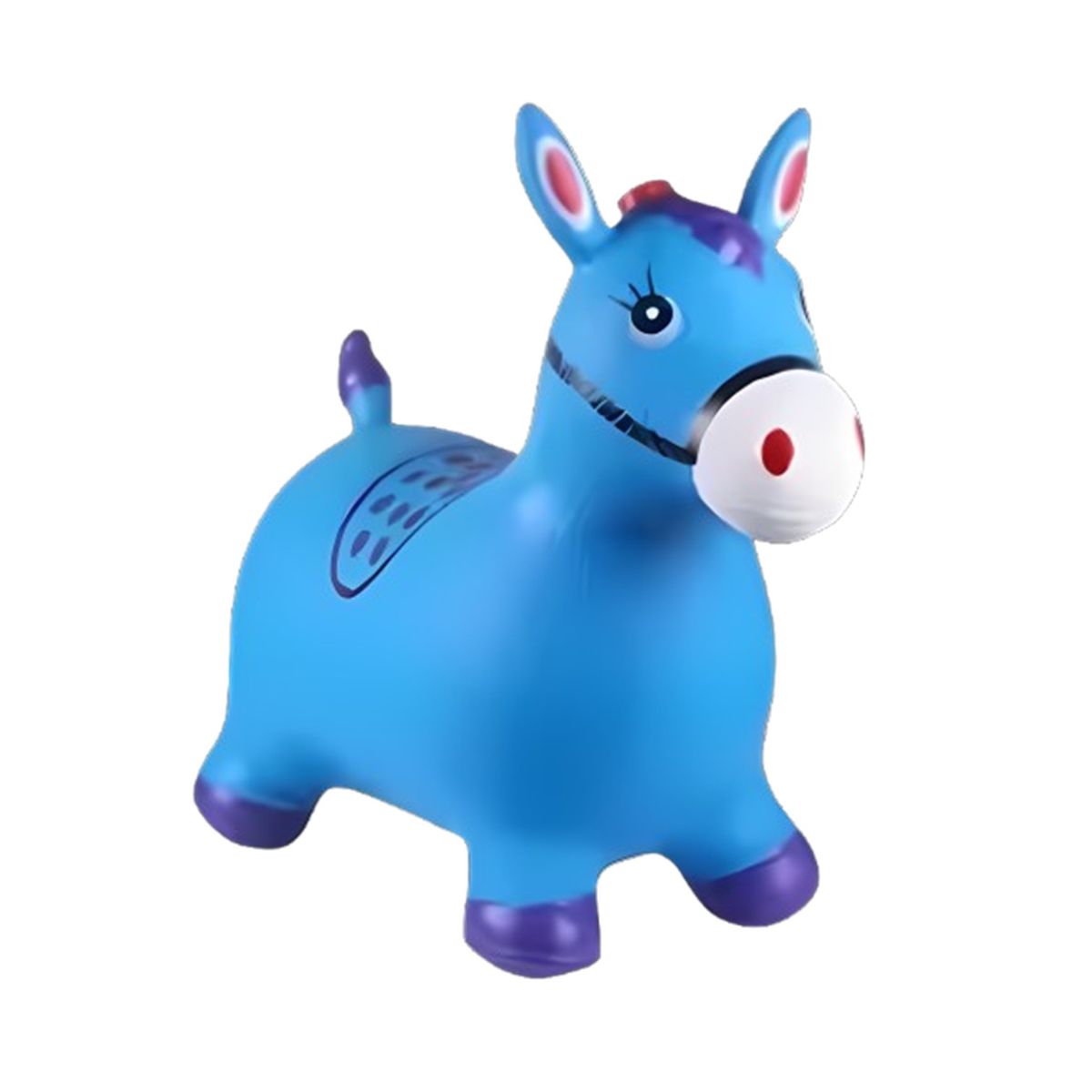 GENERICO - CABALLO SALTARIN INFLABLE PARA NIÑOS Y NIÑAS AZUL