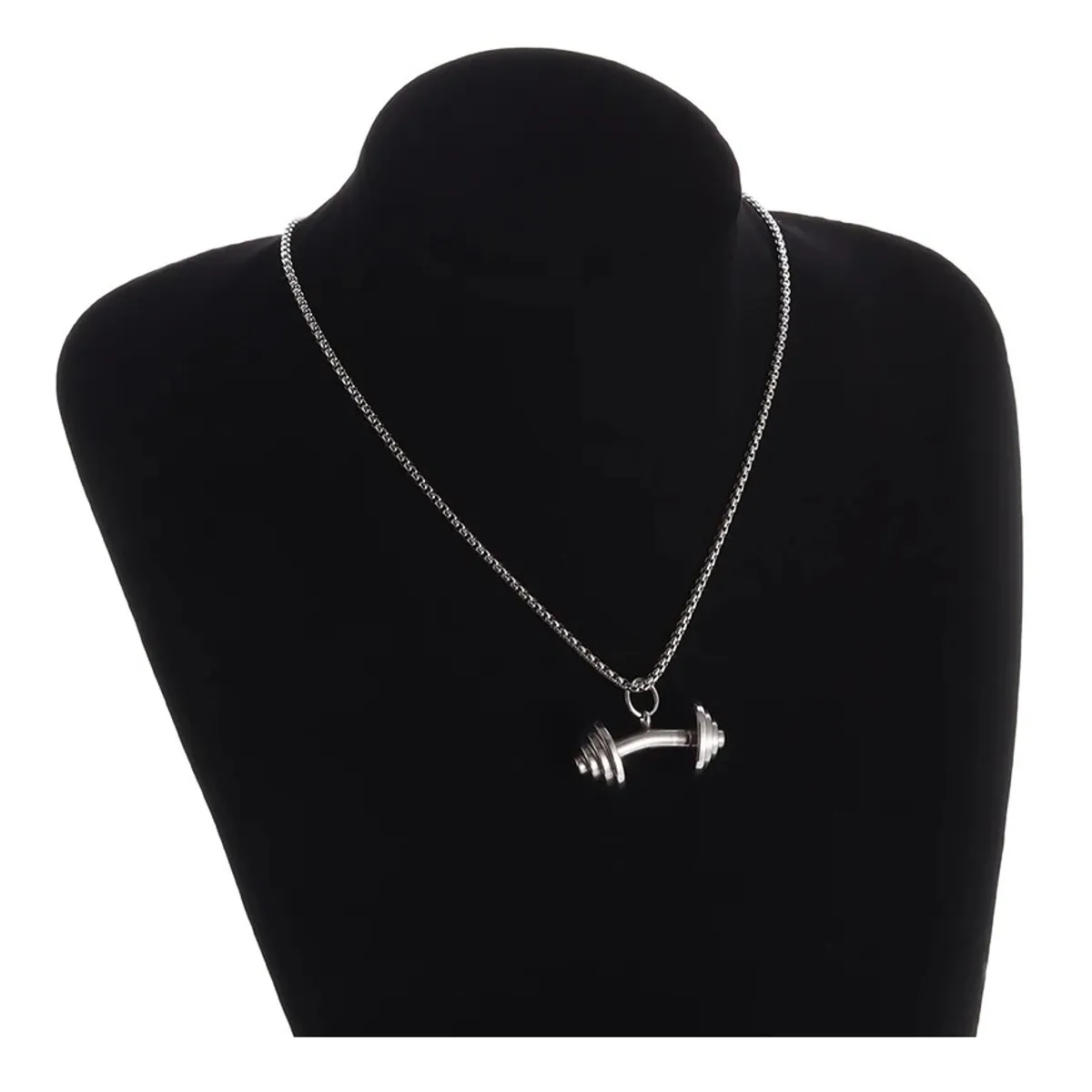 OEM - COLLAR HOMBRE MANCUERNA PESA GYM ACERO INOXIDABLE 316L