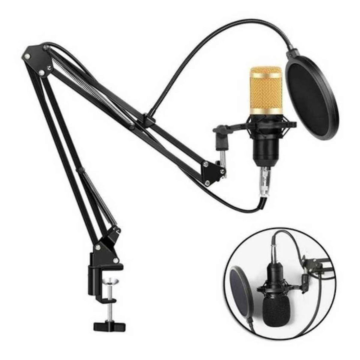 GENERICO - Micrófono Condensador Profesional Consola Tarjeta De Sonido Audio 645