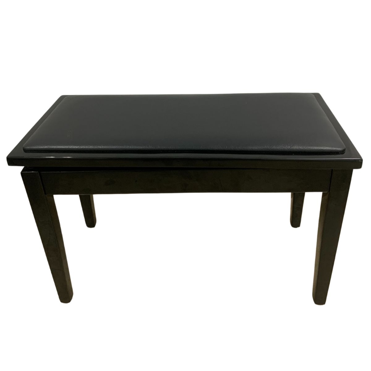 GENERICO - BANQUETA DE BASE DE MADERA COLOR NEGRO BRILLANTE