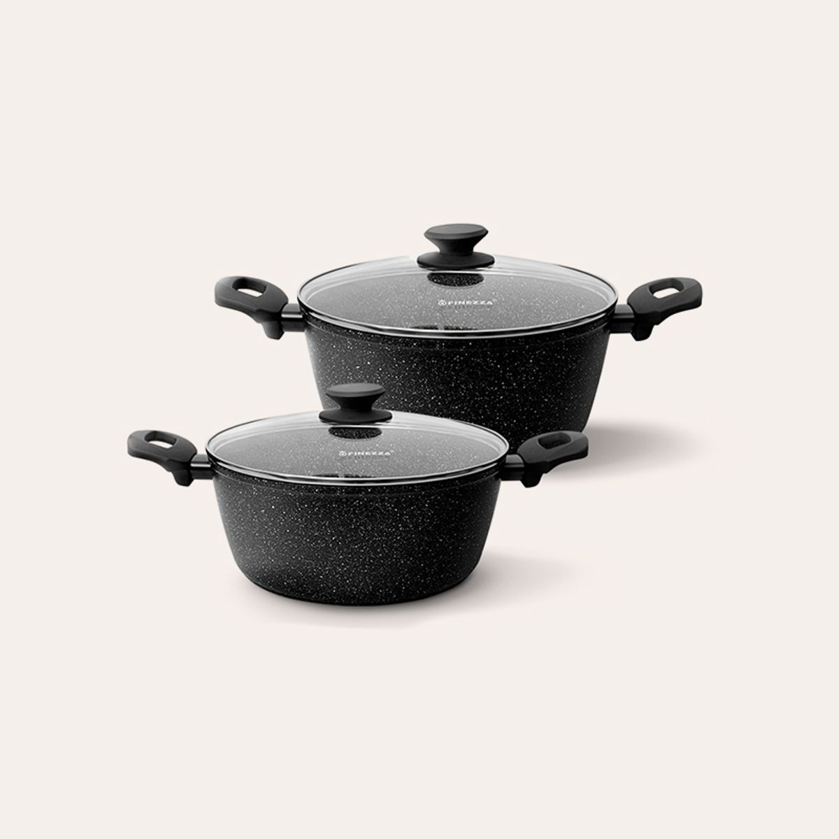 FINEZZA - Juego de ollas antiadherentes ultragranito de 11 piezas