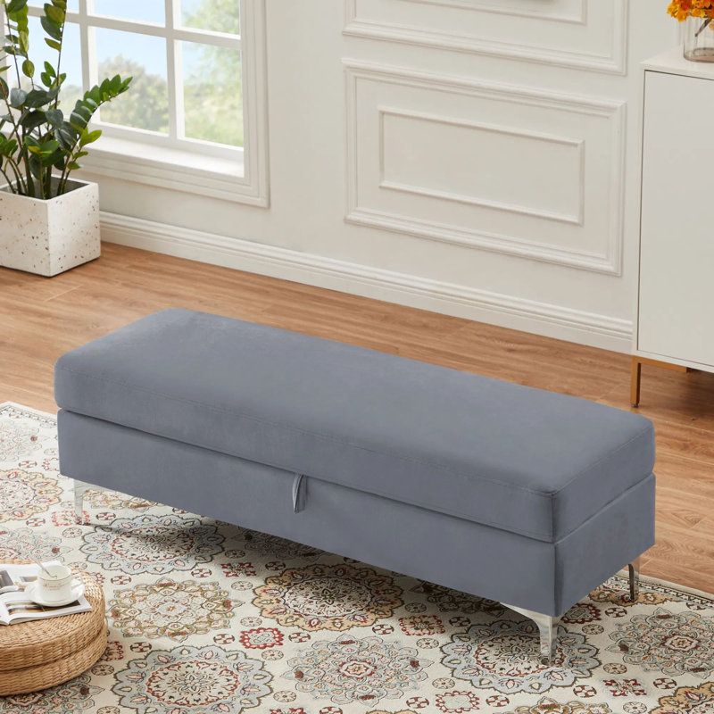 ARTSOFA - Banqueta Baul Floy gris metal