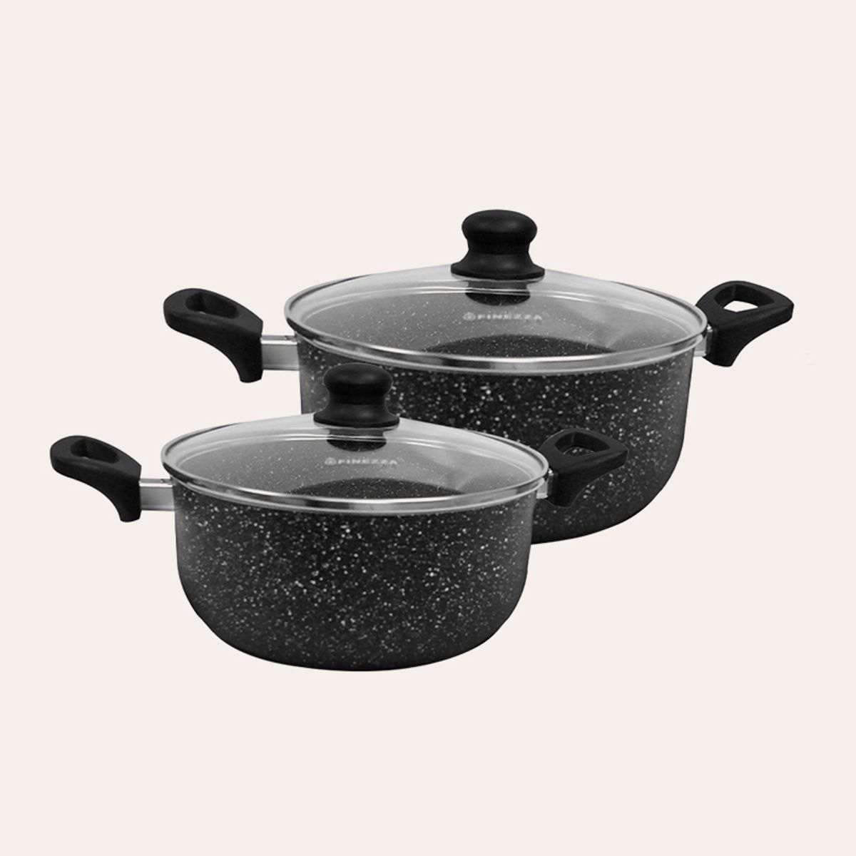 FINEZZA - Juego de ollas antiadherentes ultragranito de 11 piezas