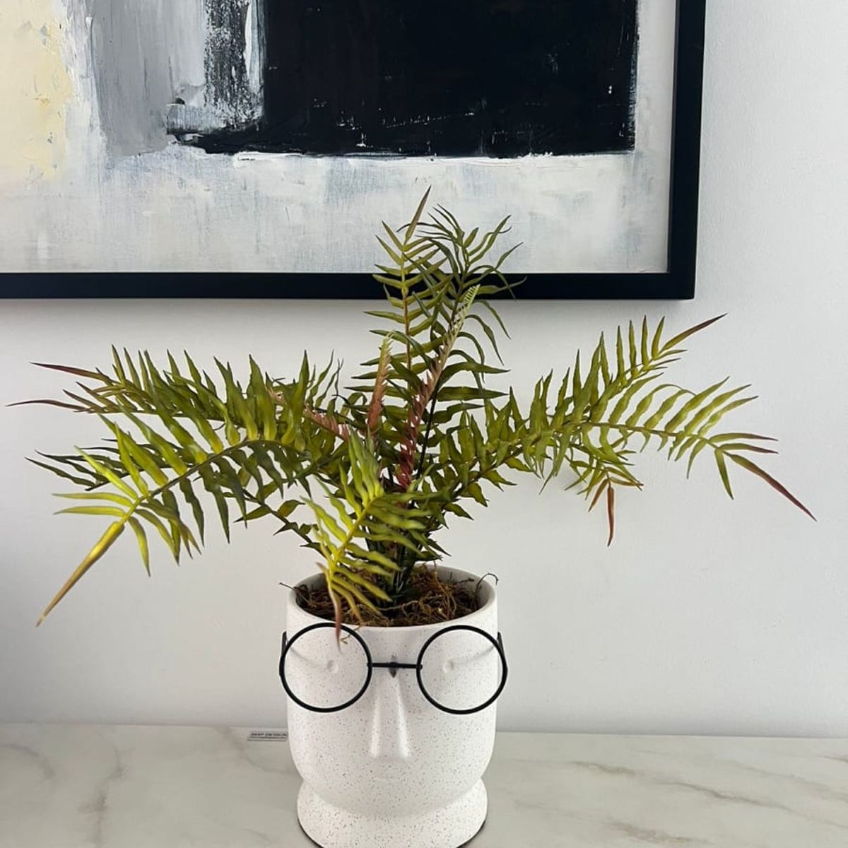 MAP DESIGN HOME - Arreglo Floral Helecho Anteojos Artificial 13x45x39 cm