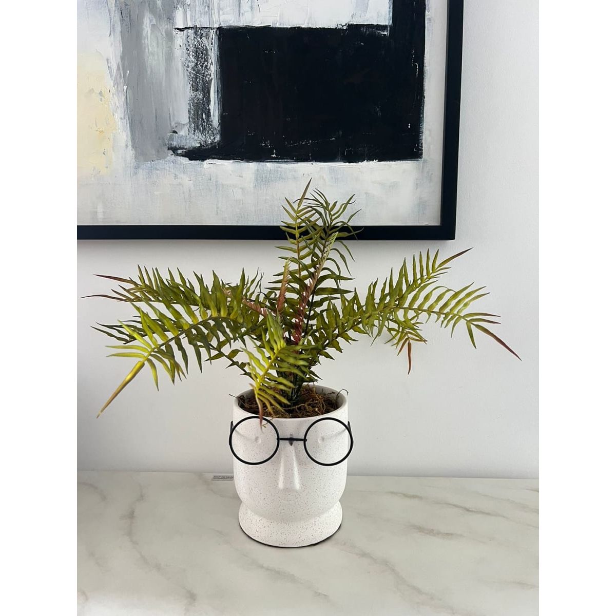 MAP DESIGN HOME - Arreglo Floral Helecho Anteojos Artificial 13x45x39 cm