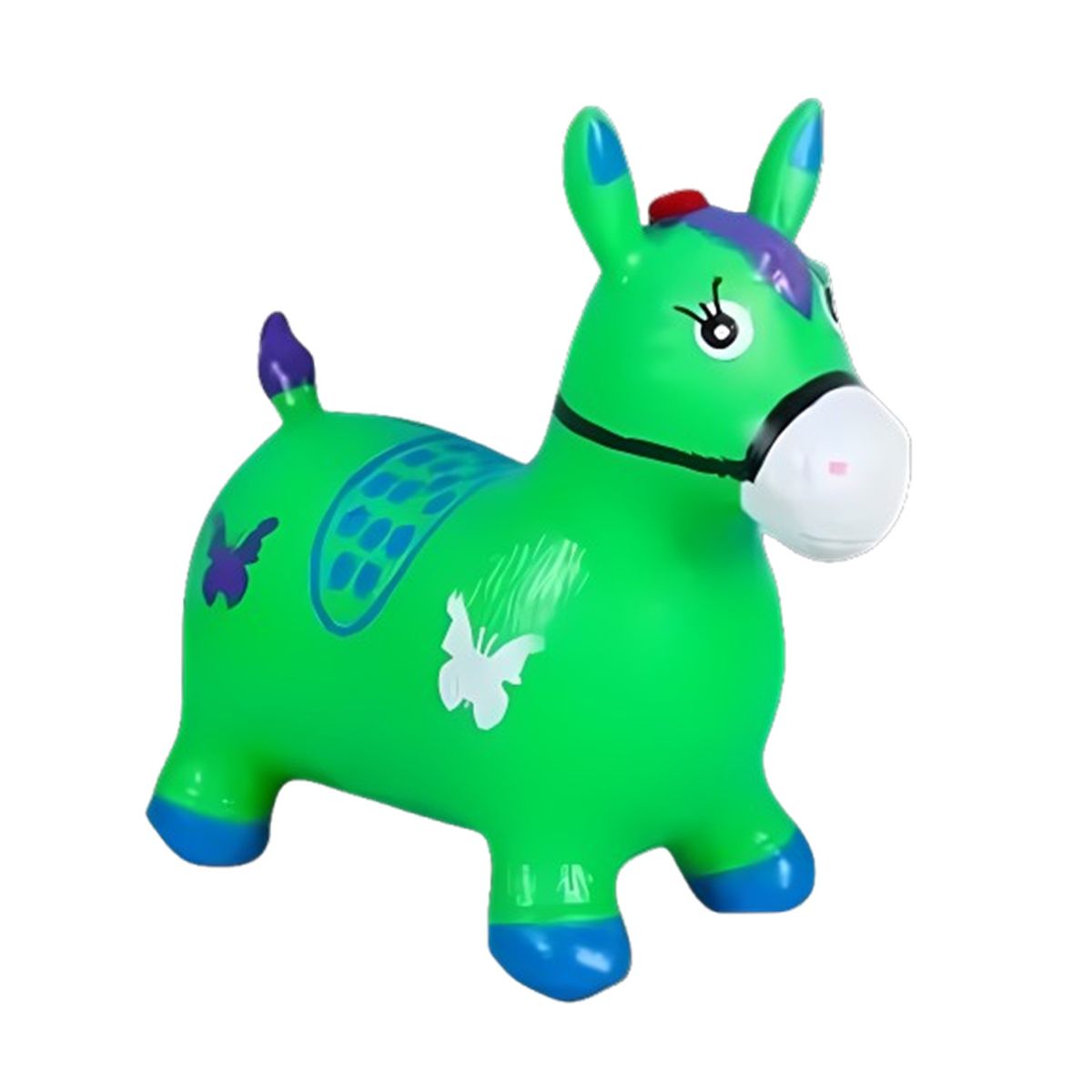 GENERICO - CABALLO SALTARIN INFLABLE PARA NIÑOS Y NIÑAS VERDE