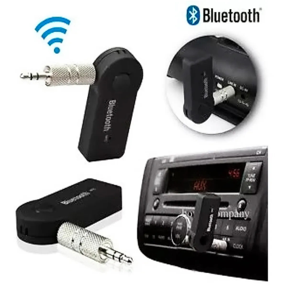 SEISA - Receptor Bluetooth De Audio Portatil Audio Auto Manos Libres