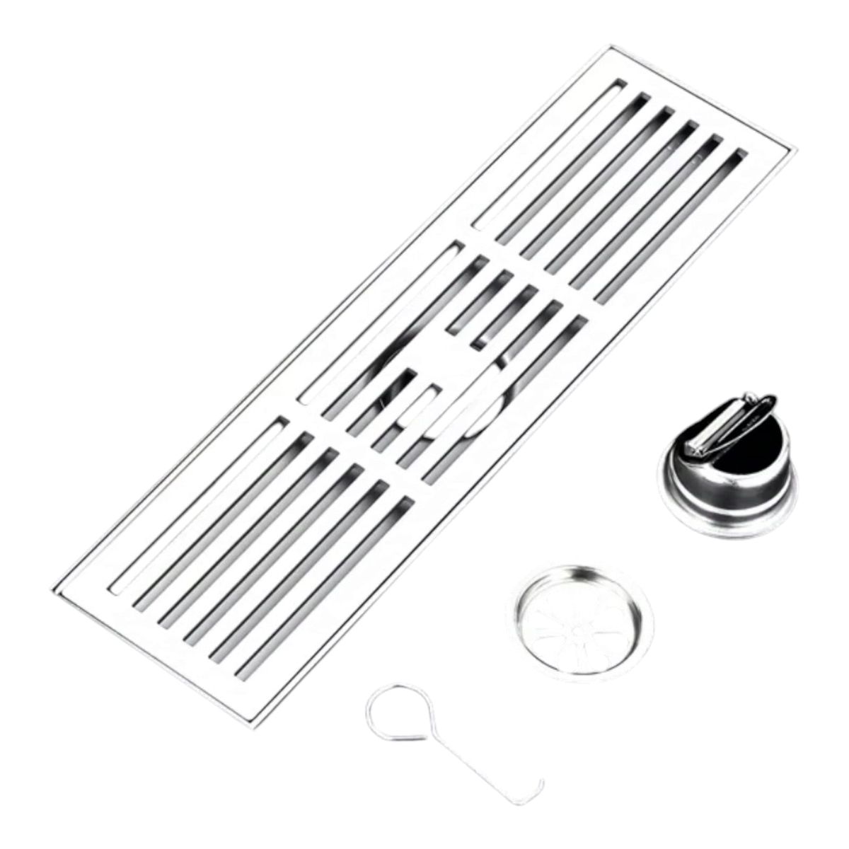 GENERICO - Desagüe Sumidero Rejilla Lineal 8x30cm Acero Inoxidable SUS 304