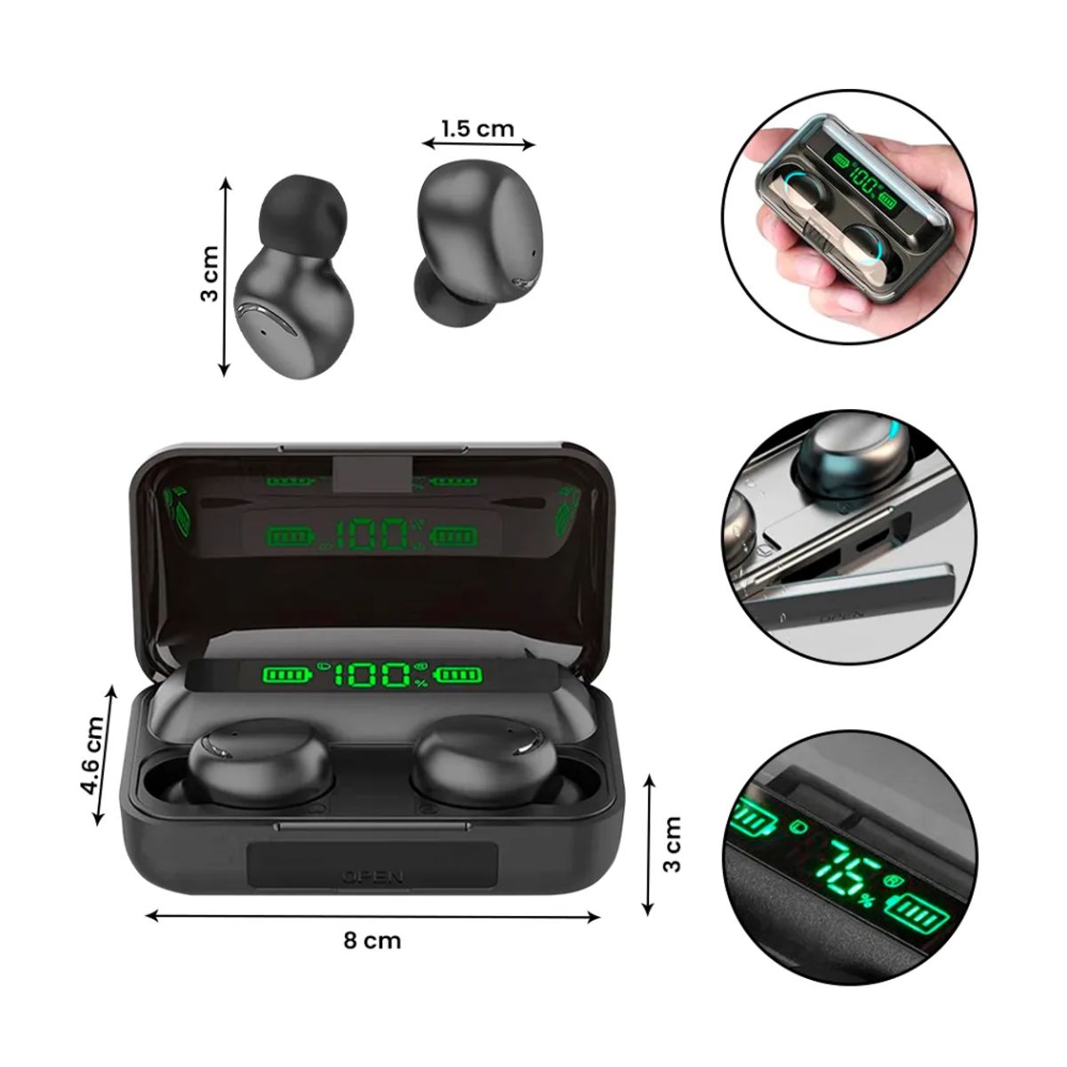 GENERICO - Audífonos bluetooth F9-5 - Negro