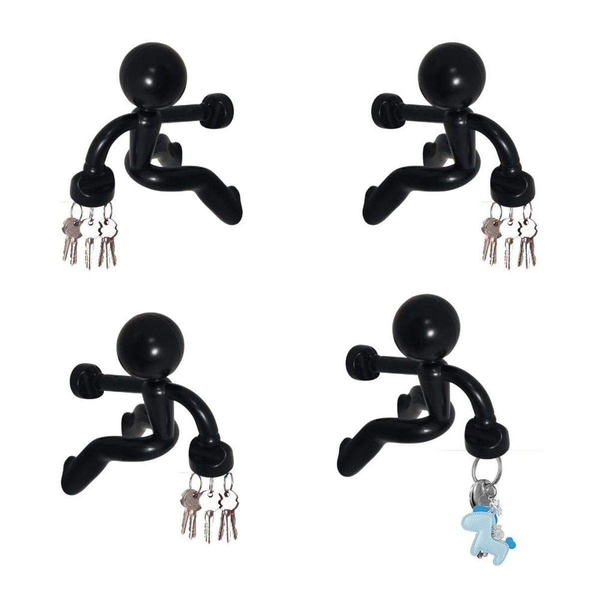 SHEEPBUSTER - Porta llave magnetico hombre colgando negro