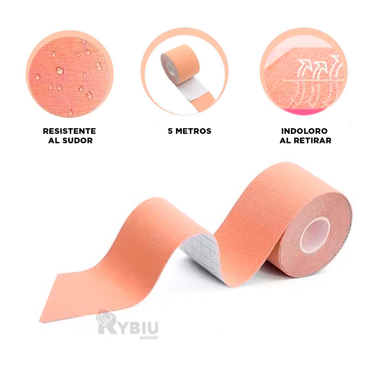 RYBIU IMPORT - Boob de Escote Transpirable en Tono Nude Y+Gift MiniAgenda