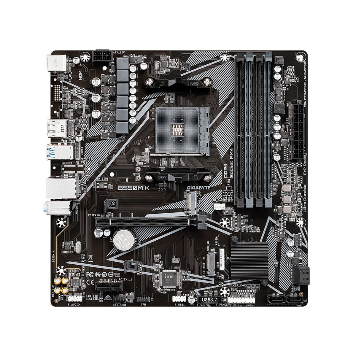 GIGABYTE - PLACA MADRE GIGABYTE CHIPSET AMD B550 SOCKET AM4 DDR4 PN B550M K