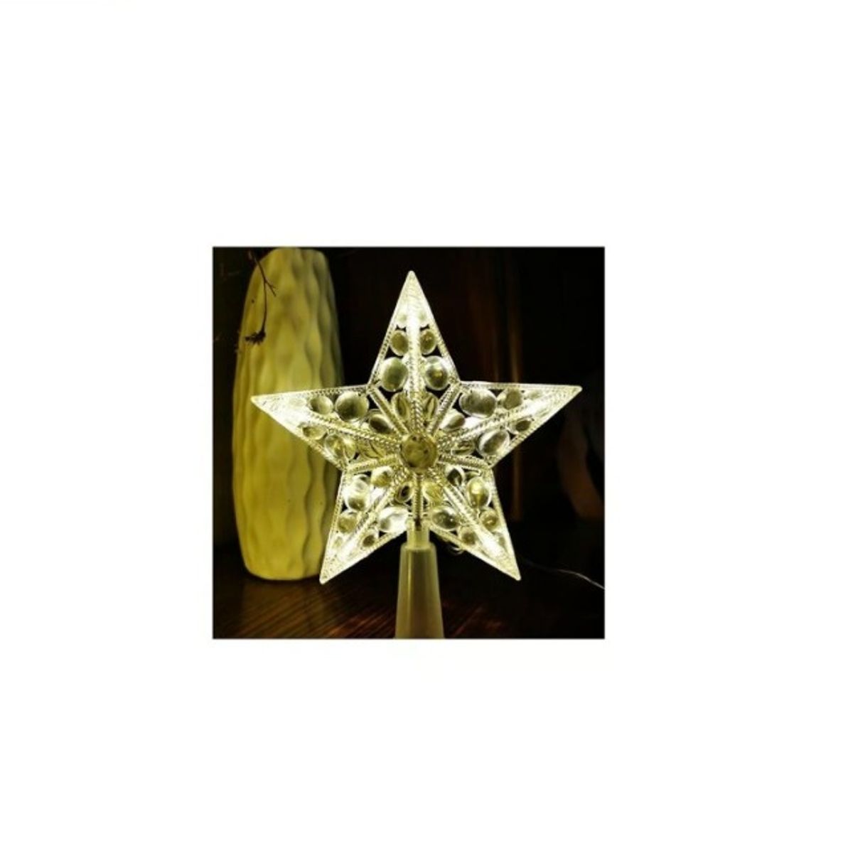 GENERICO - Estrella para árbol de navidad 25x23x3 cm