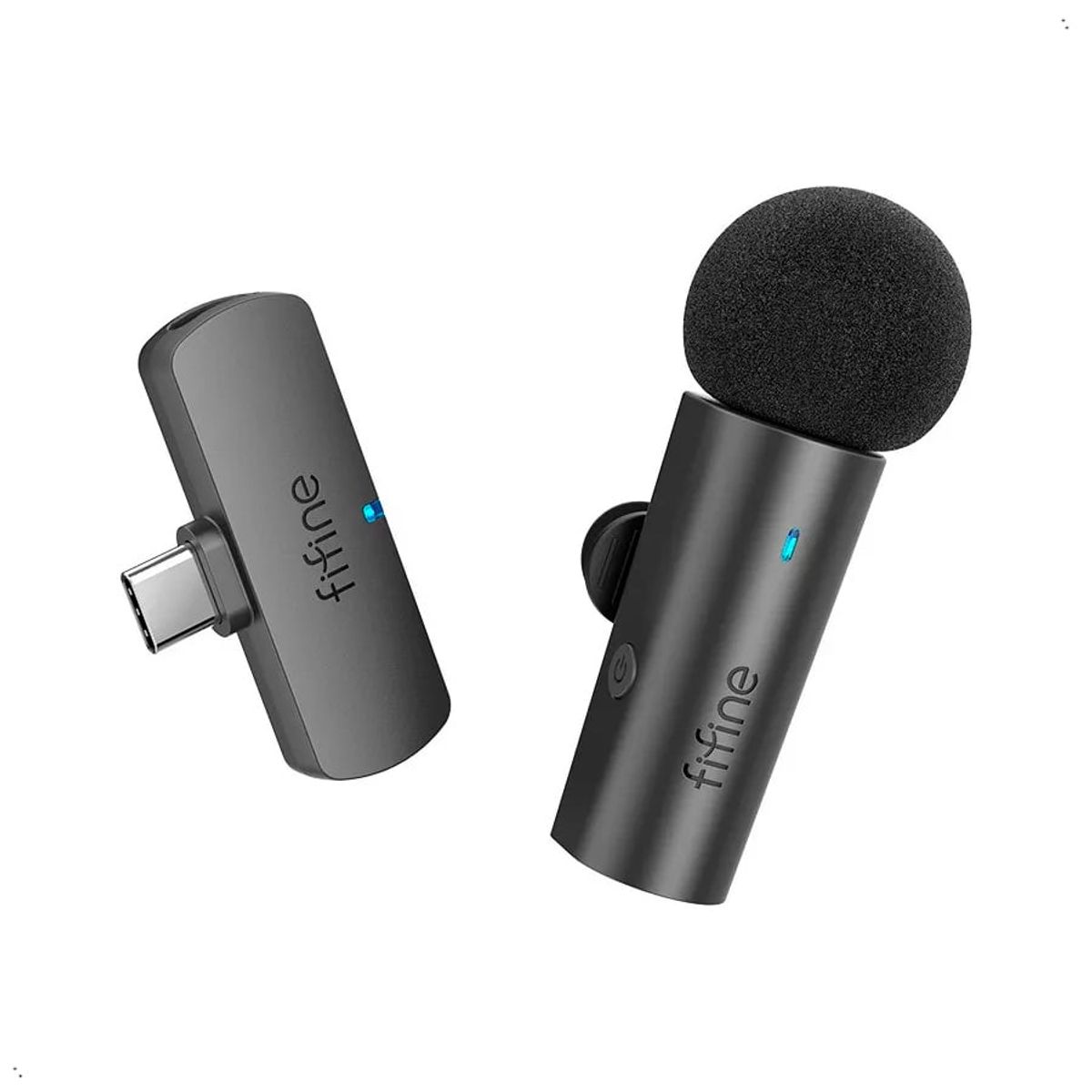 FIFINE - Micrófono Inalámbrico Usb-c De 2.4 Ghz, Fifine M6 Negro