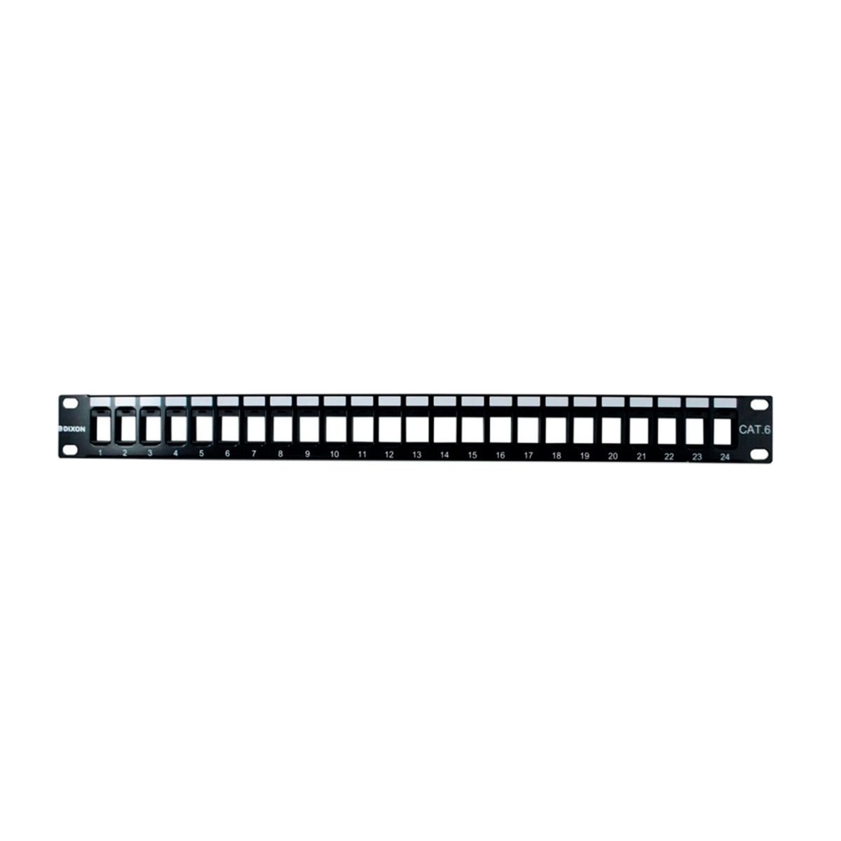 DIXON - PANEL MODULAR DIXON CAT6 24 PUERTOS VACIOS NEGRO PN PKJ24-C6-ABK