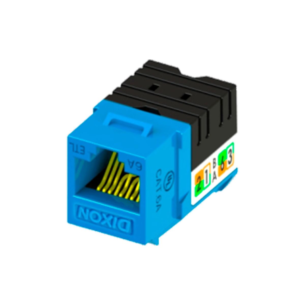 DIXON - JACK RJ-45 DIXON CAT6A DE 23-26 AWG COLOR AZUL PN KJ38-C6A-USBLN