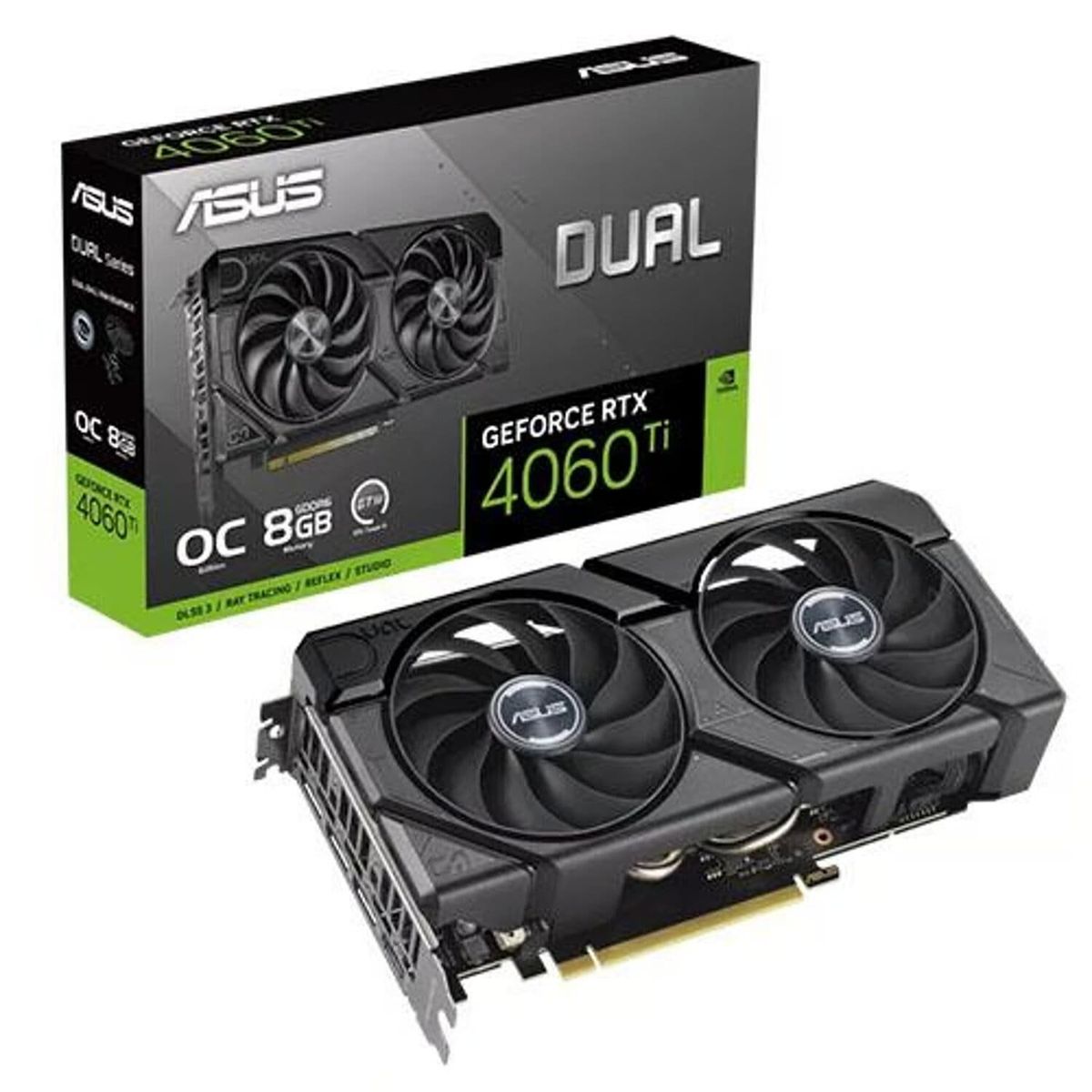 ASUS - TARJETA DE VIDEO ASUS DUAL GEFORCE RTX 4060TI EVO 8GB GDDR6