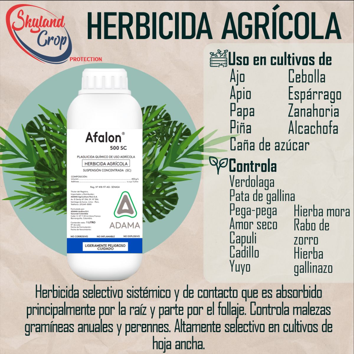 GENERICO - AFALON 500 SC 1L  HERBICIDA AGRÍCOLA