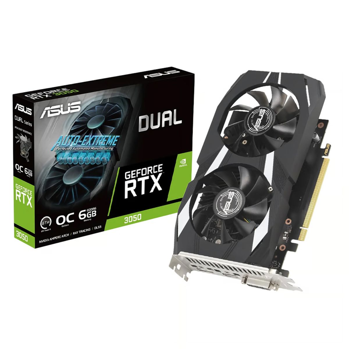 ASUS - TARJETA DE VIDEO ASUS DUAL GEFORCE RTX 3050 OC EDITION 6GB GDDR6