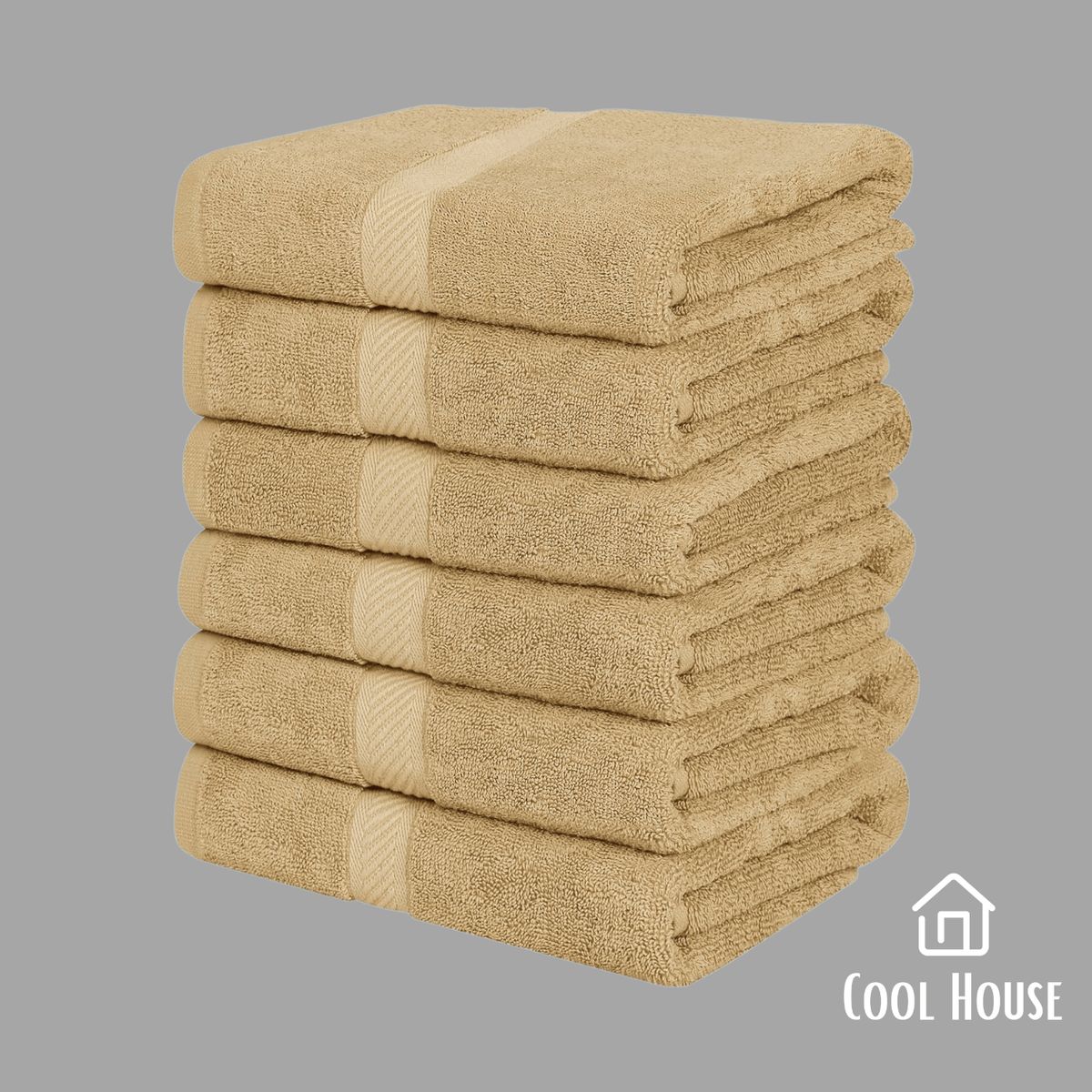 GENERICO - Kit de toallas Cool House Verísima 100% algodón BEIGE dúo