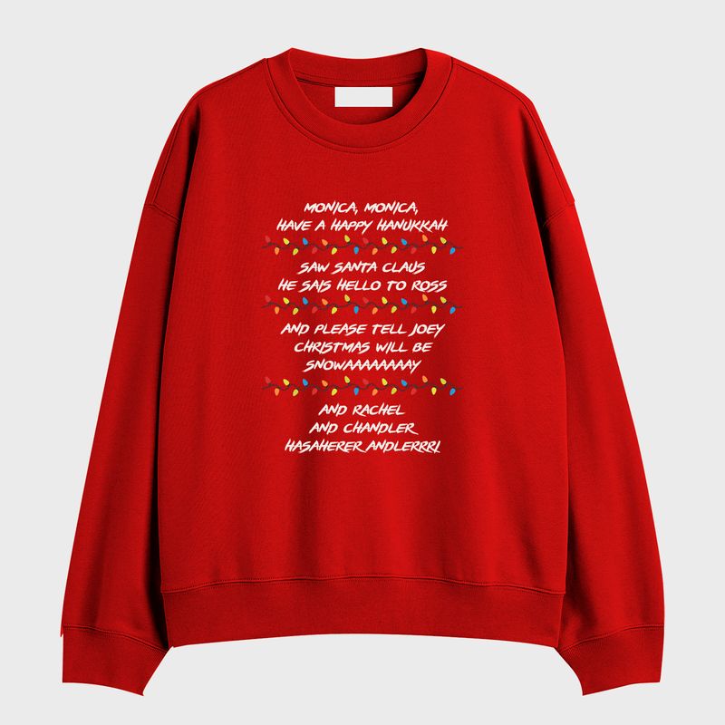 GENERICO - Polera Cuello Redondo Christmas Friends