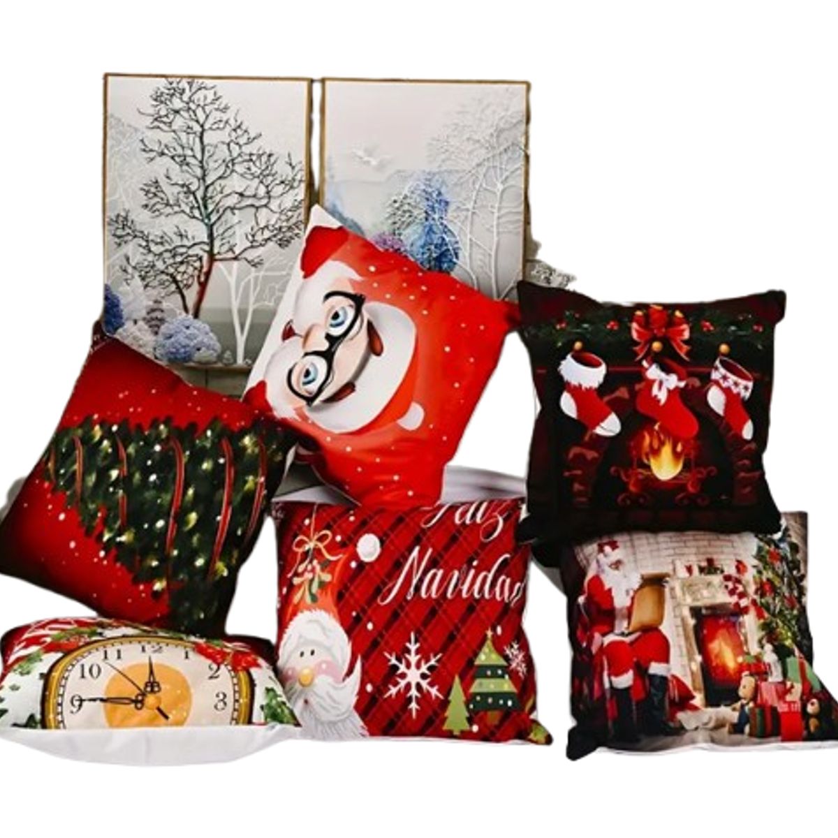 GENERICO - Funda Cojin Navideño - Diseño al Azar