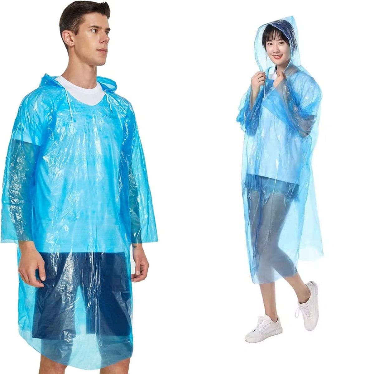 GENERICO - Poncho para lluvias con capucha y manga larga