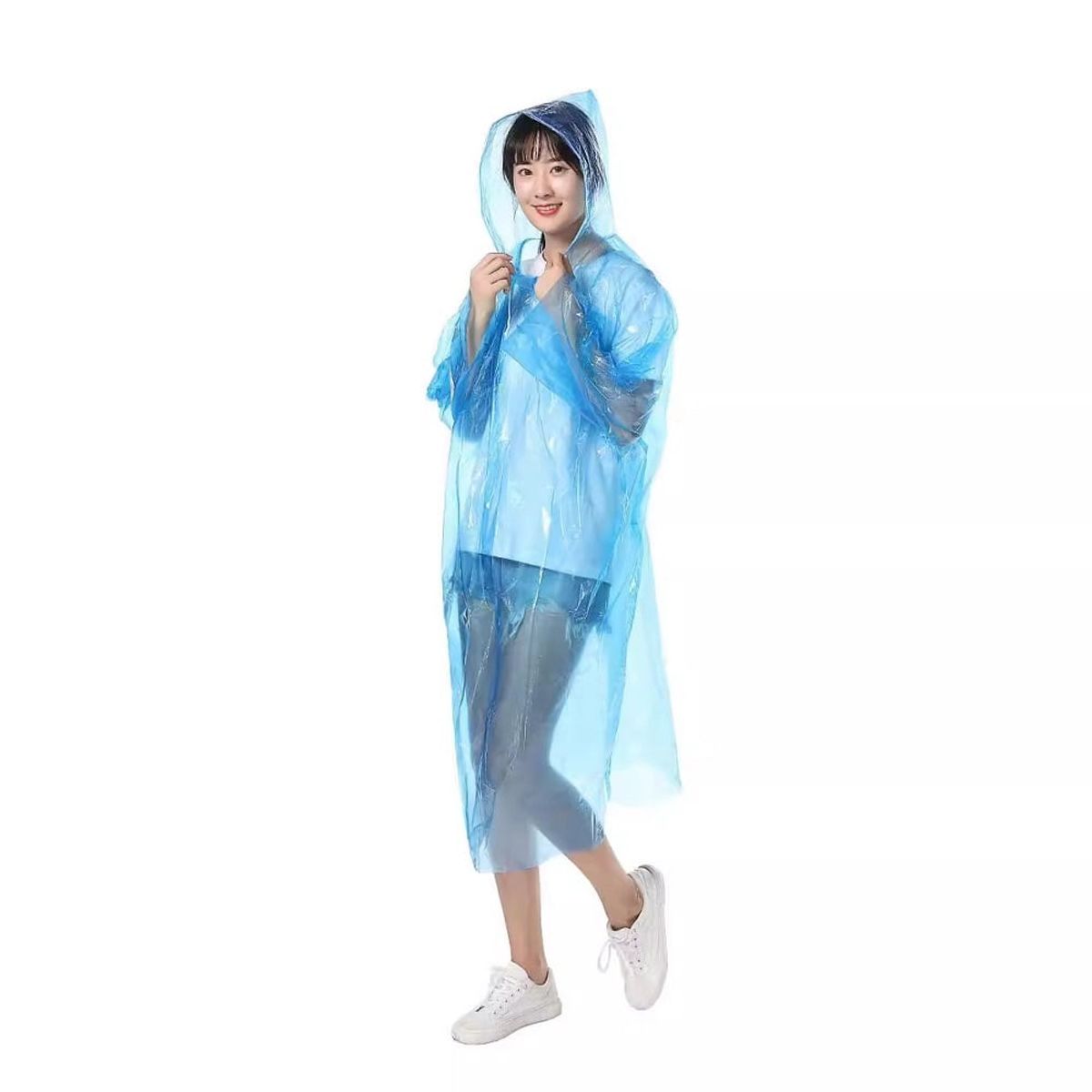 GENERICO - Poncho para lluvias con capucha y manga larga