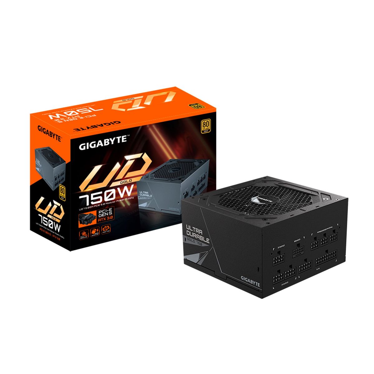 GIGABYTE - FUENTE DE PODER GIGABYTE 80 PLUS GOLD 750W NEGRO PN GP-UD750GM PG5