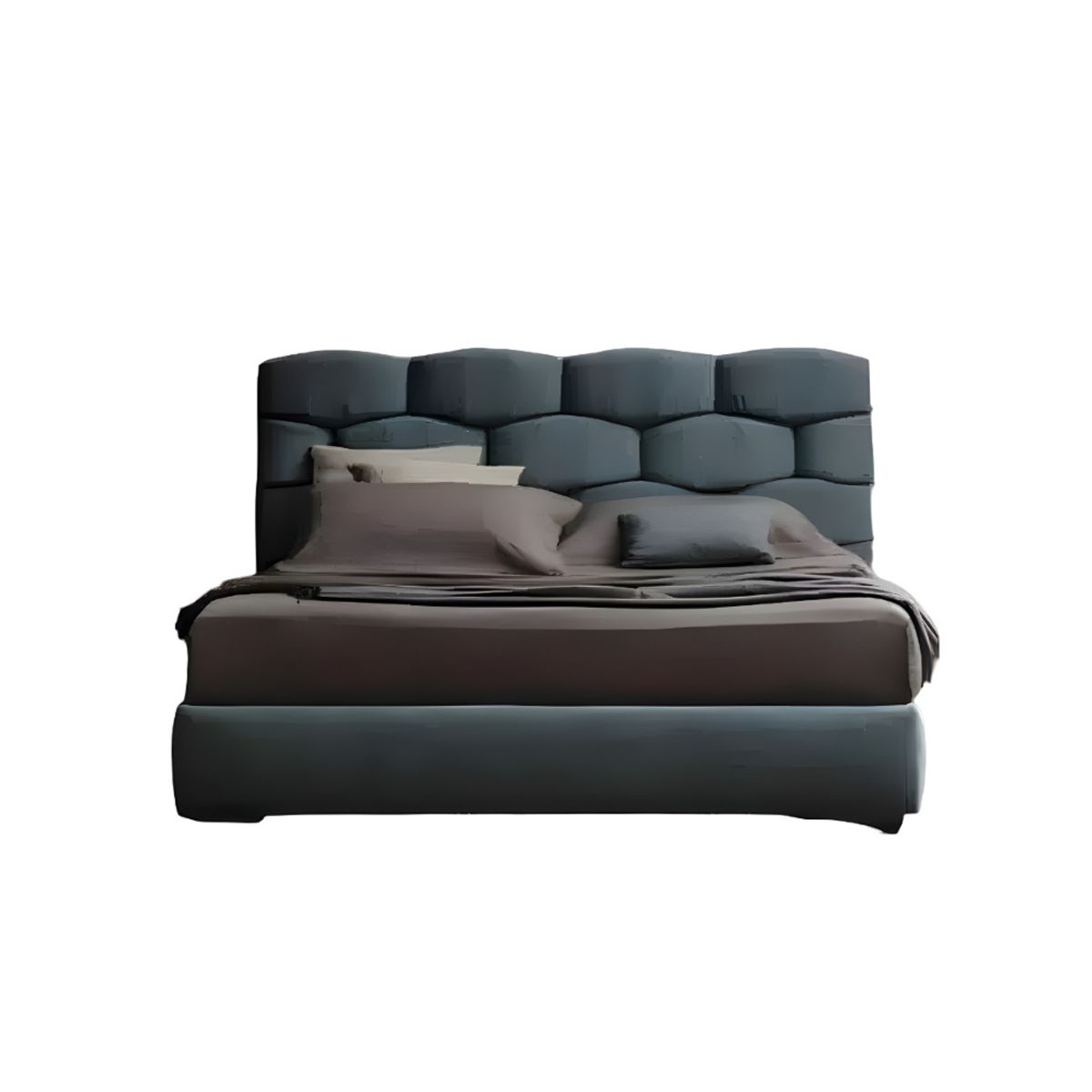 HOGAR & SPACIOS - HYS CABECERA KING BRIQUE VERDE MAR