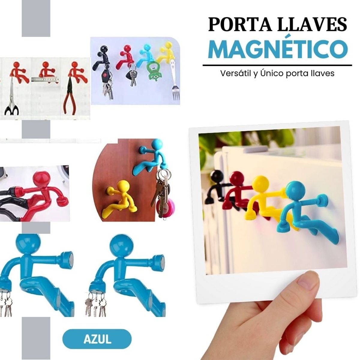 SHEEPBUSTER - Porta Llave Magnético Hombre Escalador Azul