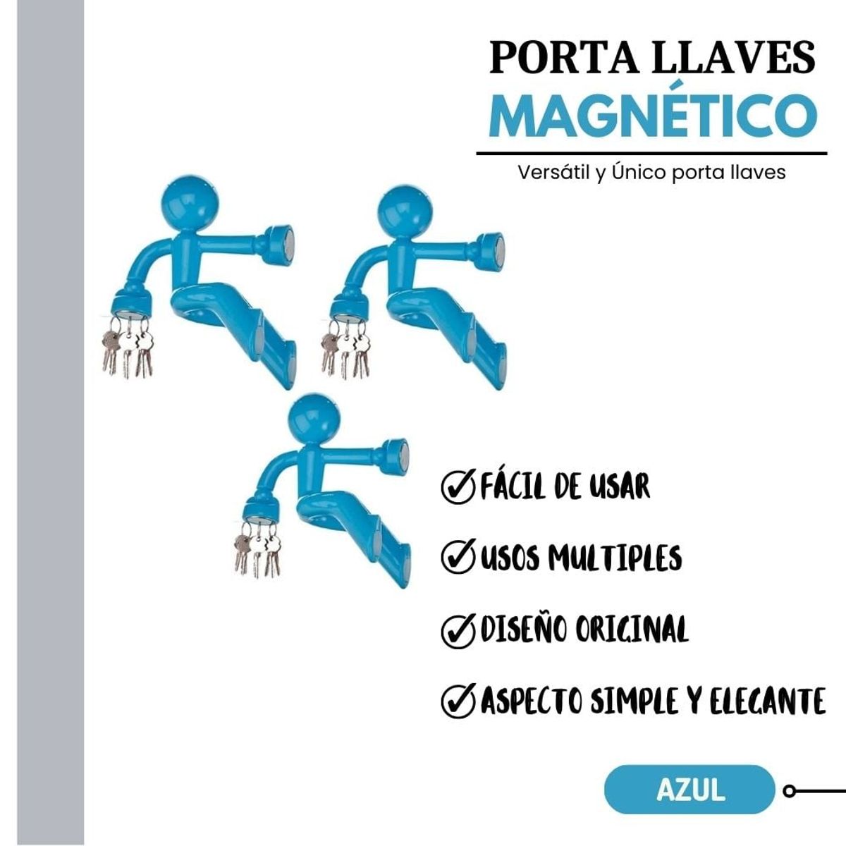SHEEPBUSTER - Porta Llave Magnético Hombre Escalador Azul