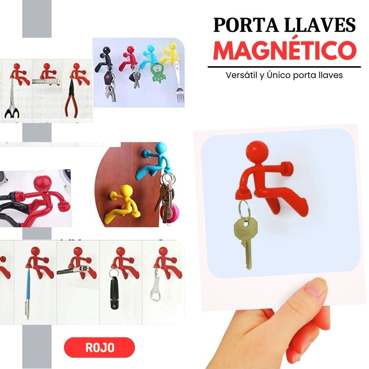 SHEEPBUSTER - Porta Llave Magnético Hombre Escalador Rojo