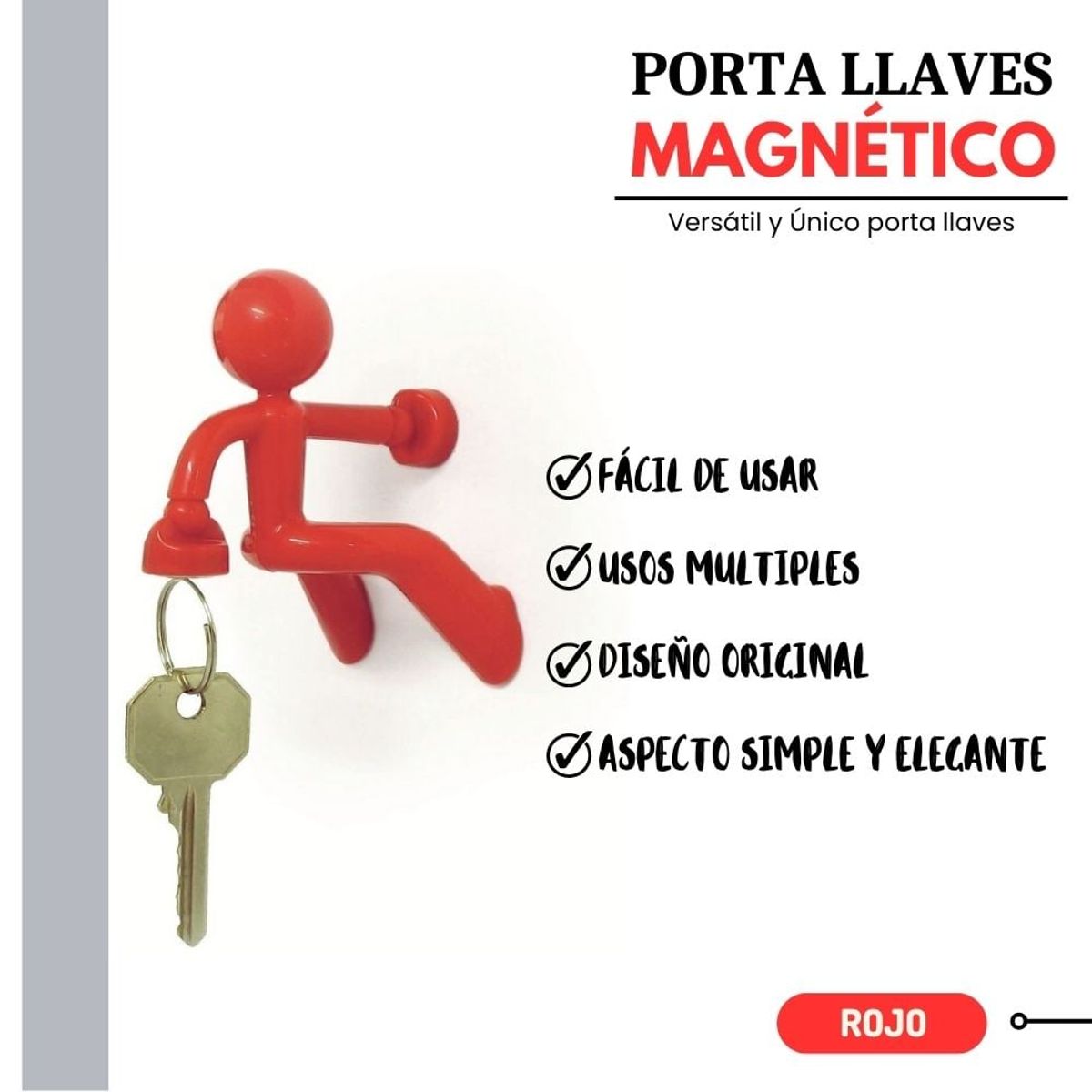 SHEEPBUSTER - Porta Llave Magnético Hombre Escalador Rojo