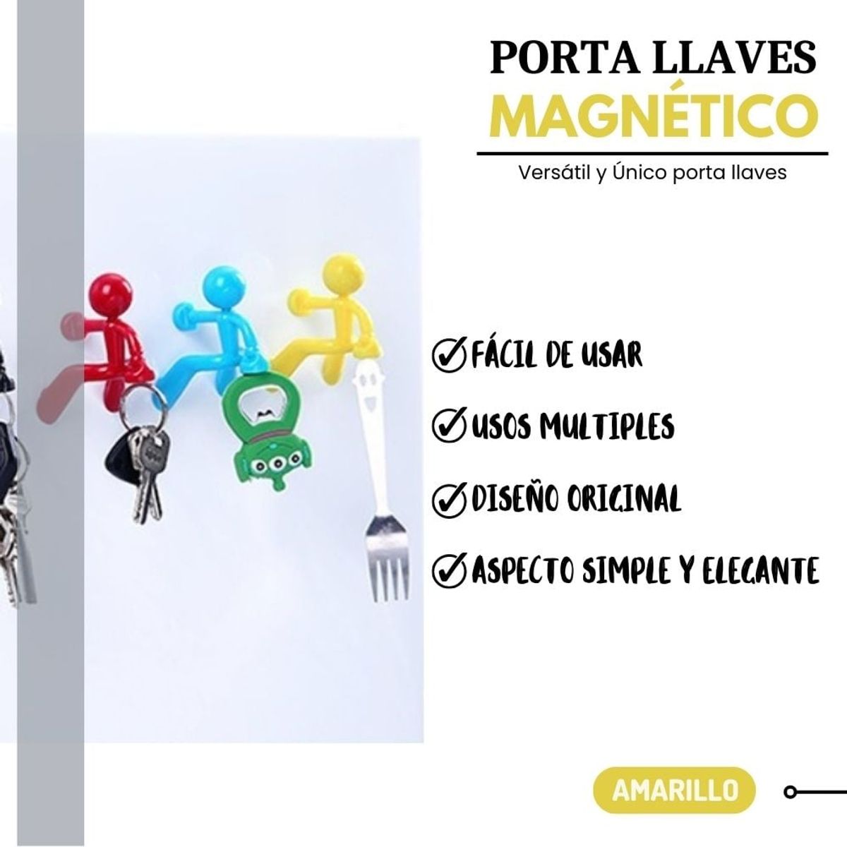 SHEEPBUSTER - Porta Llave Magnético Hombre Escalador Amarillo