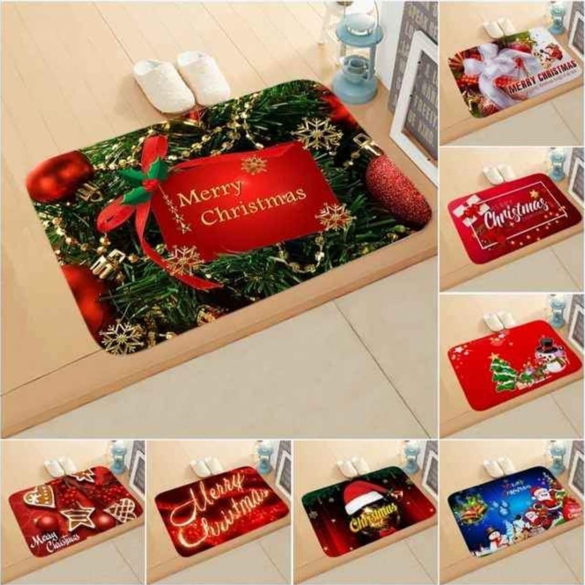 GENERICO - Tapetes navideños antideslizantes