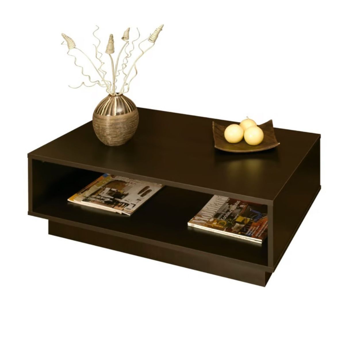 HOGAR & SPACIOS - HYS MESA CENTRO EVY MARRON OSCURO